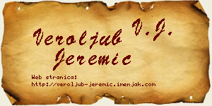 Veroljub Jeremić vizit kartica
